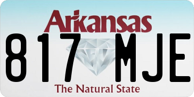 AR license plate 817MJE