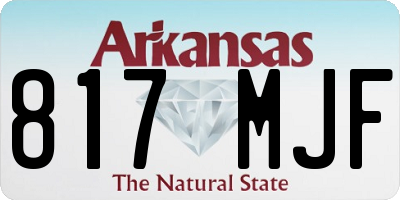 AR license plate 817MJF