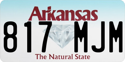 AR license plate 817MJM