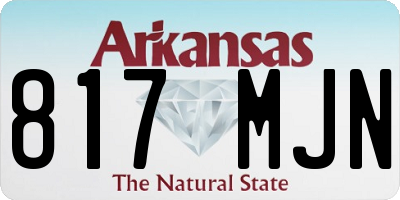 AR license plate 817MJN