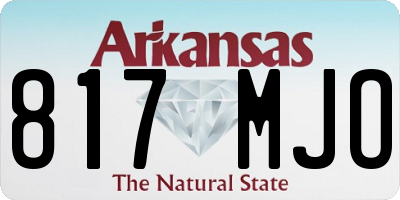 AR license plate 817MJO