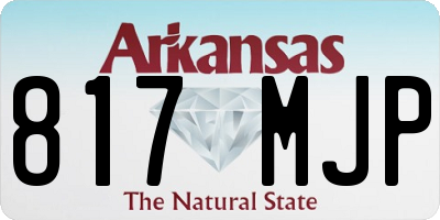 AR license plate 817MJP