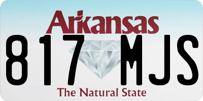 AR license plate 817MJS