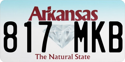AR license plate 817MKB