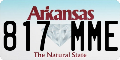 AR license plate 817MME