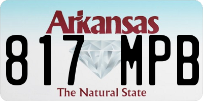 AR license plate 817MPB