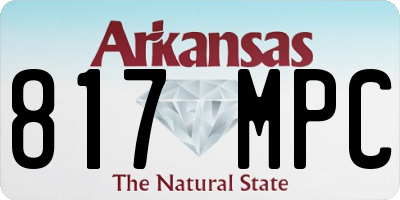 AR license plate 817MPC