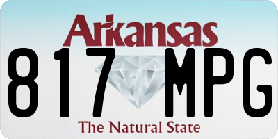 AR license plate 817MPG