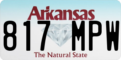 AR license plate 817MPW