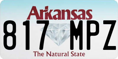 AR license plate 817MPZ