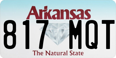 AR license plate 817MQT
