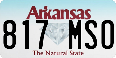 AR license plate 817MSO