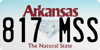 AR license plate 817MSS