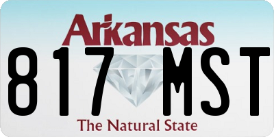 AR license plate 817MST