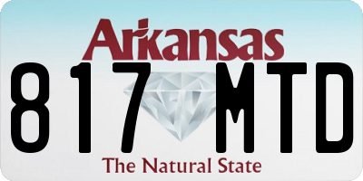 AR license plate 817MTD