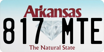 AR license plate 817MTE