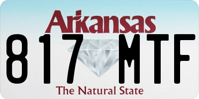 AR license plate 817MTF