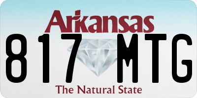 AR license plate 817MTG