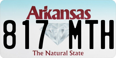 AR license plate 817MTH