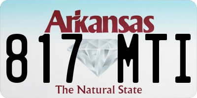 AR license plate 817MTI