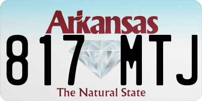 AR license plate 817MTJ