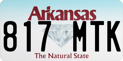 AR license plate 817MTK