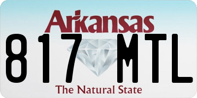 AR license plate 817MTL