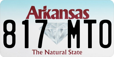 AR license plate 817MTO