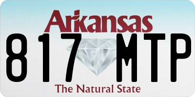 AR license plate 817MTP