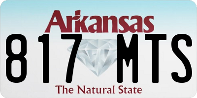 AR license plate 817MTS