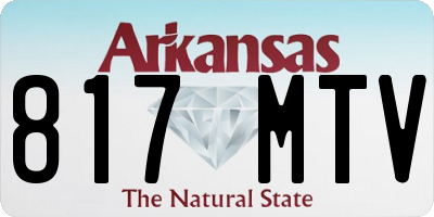 AR license plate 817MTV
