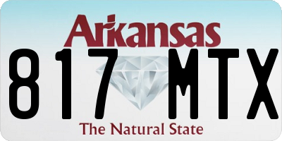 AR license plate 817MTX