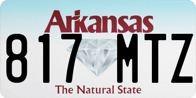 AR license plate 817MTZ