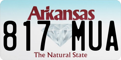 AR license plate 817MUA