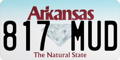 AR license plate 817MUD