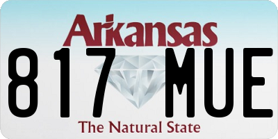 AR license plate 817MUE