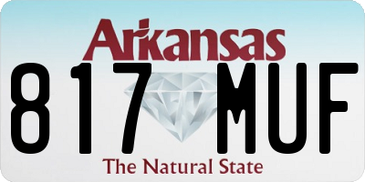 AR license plate 817MUF
