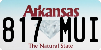 AR license plate 817MUI
