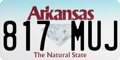 AR license plate 817MUJ