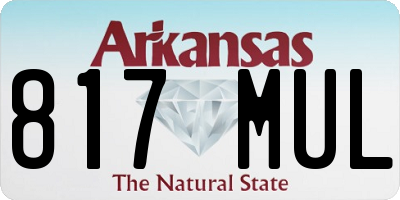 AR license plate 817MUL