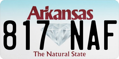 AR license plate 817NAF
