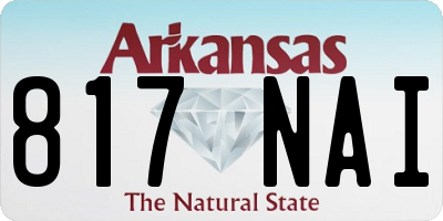 AR license plate 817NAI