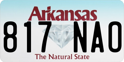 AR license plate 817NAO