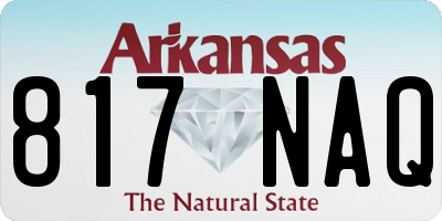 AR license plate 817NAQ