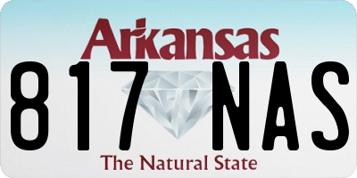 AR license plate 817NAS