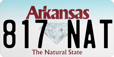 AR license plate 817NAT