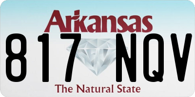 AR license plate 817NQV