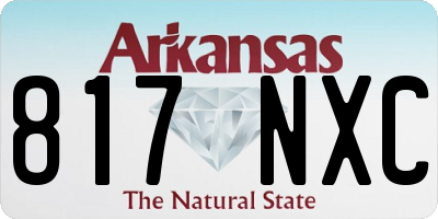 AR license plate 817NXC