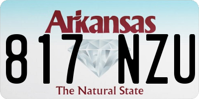 AR license plate 817NZU