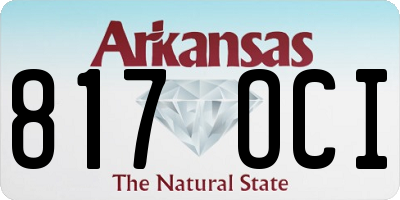 AR license plate 817OCI